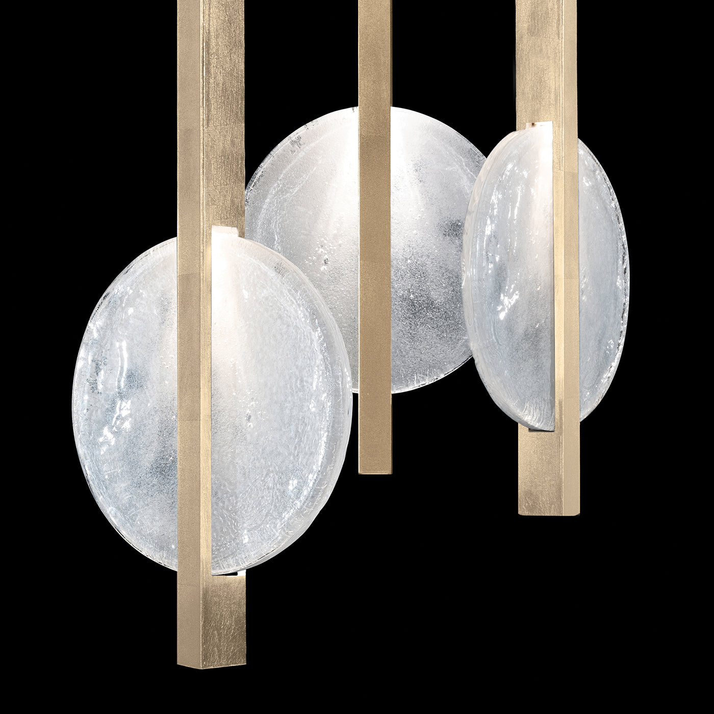 16-Inch Three-Drop Glass Pendant Light