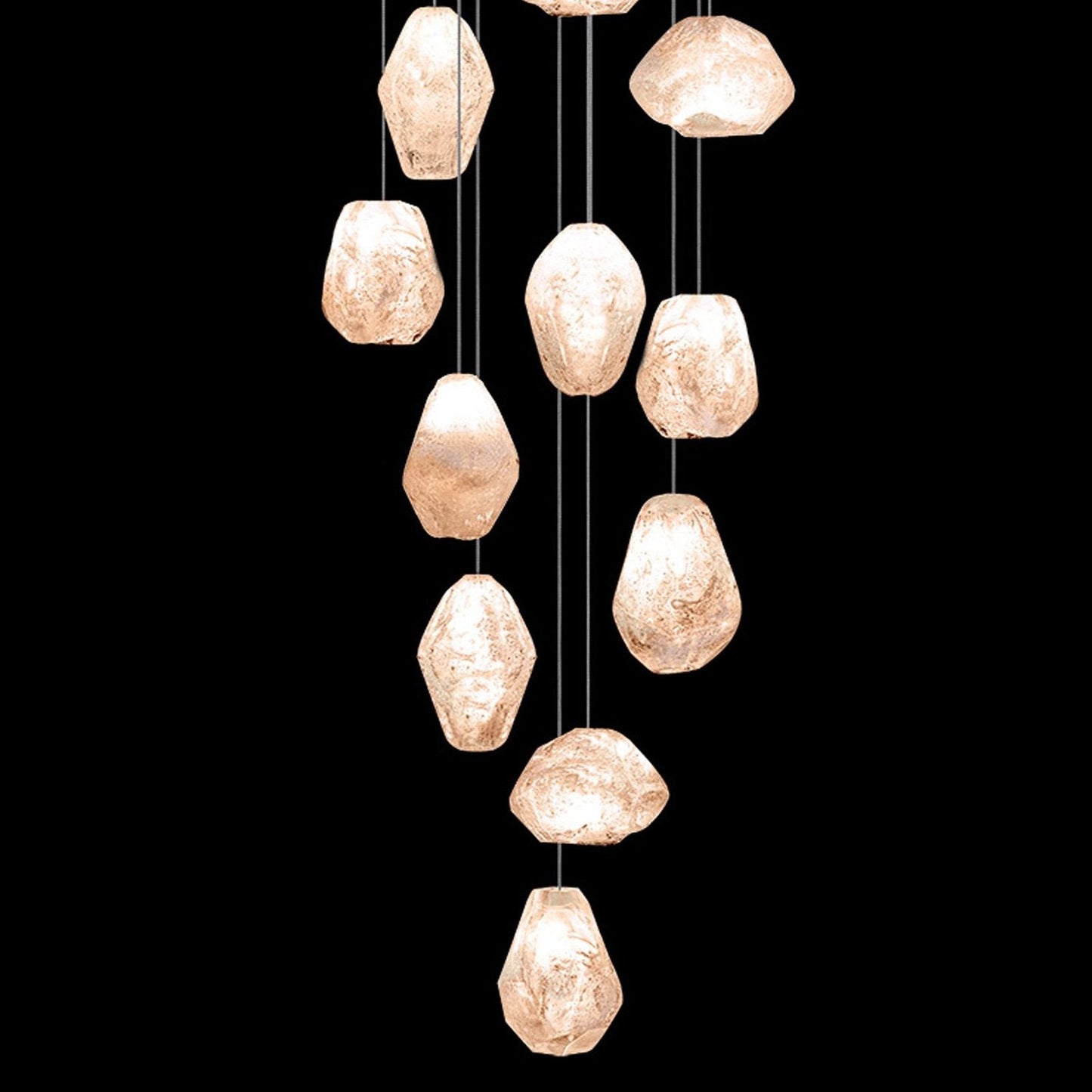 21-Inch Natural Quartz Glass Pendant Light