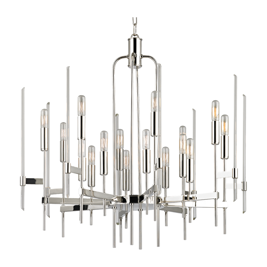 Hudson Valley Lighting Bari 16 Light 30 inch Chandelier Ceiling Light / Polished Nickel