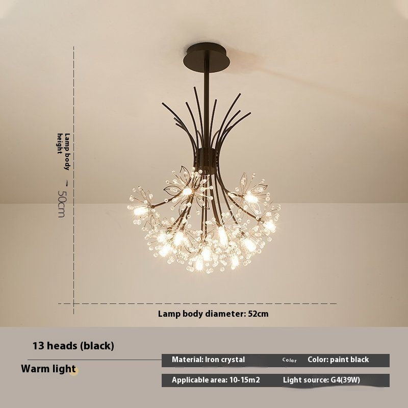 13-Light Dandelion Crystal LED Chandelier