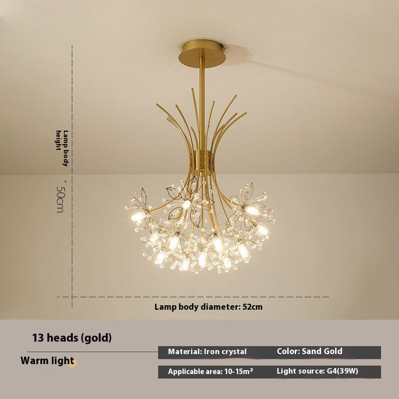 13-Light Dandelion Crystal LED Chandelier