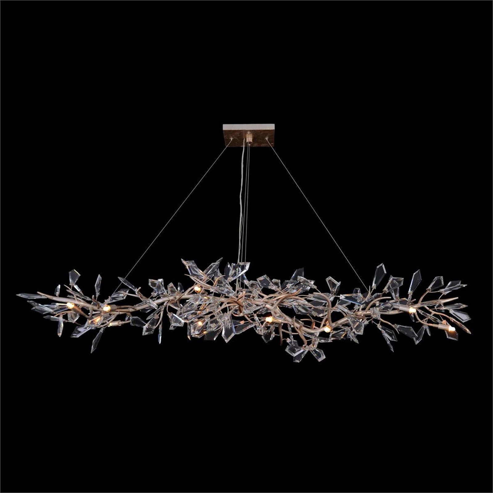 14-Light Antique Silver Crystal Chandelier / Default Title