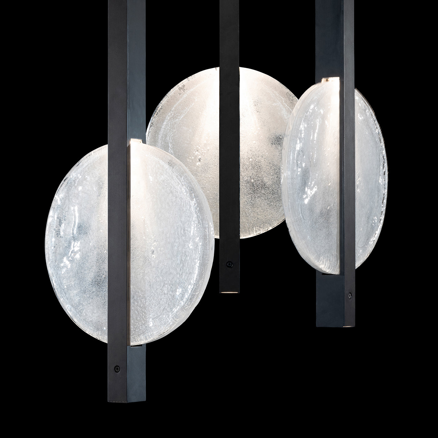 16-Inch Three-Drop Glass Pendant Light