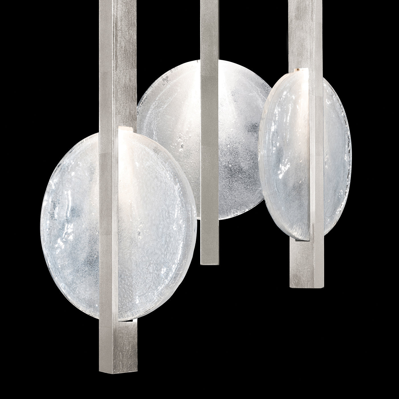16-Inch Three-Drop Glass Pendant Light