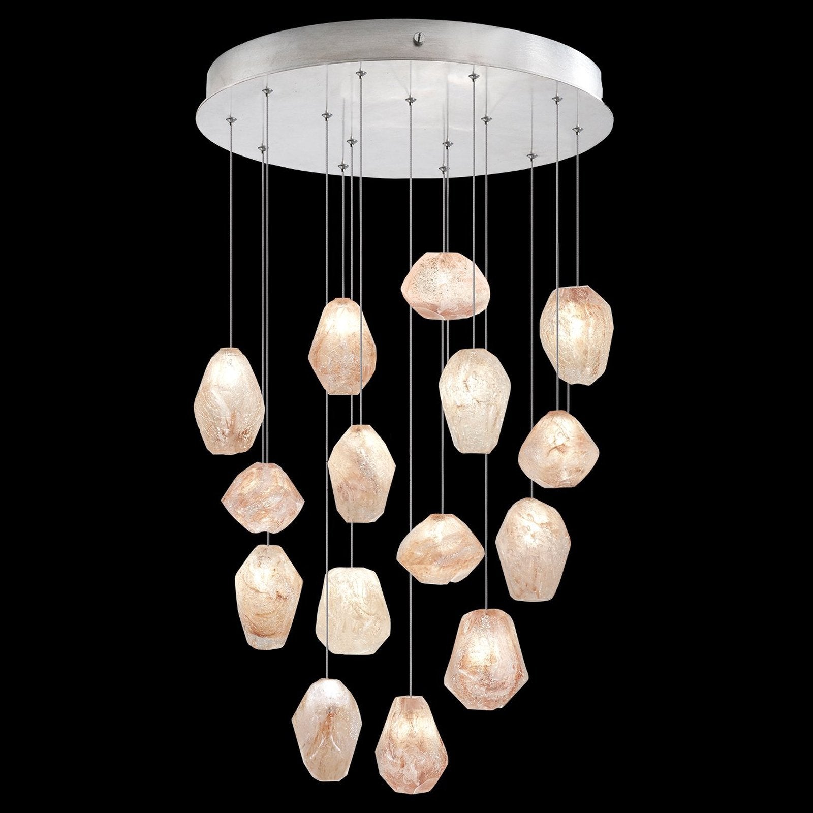 21-Inch Natural Quartz Glass Pendant Light