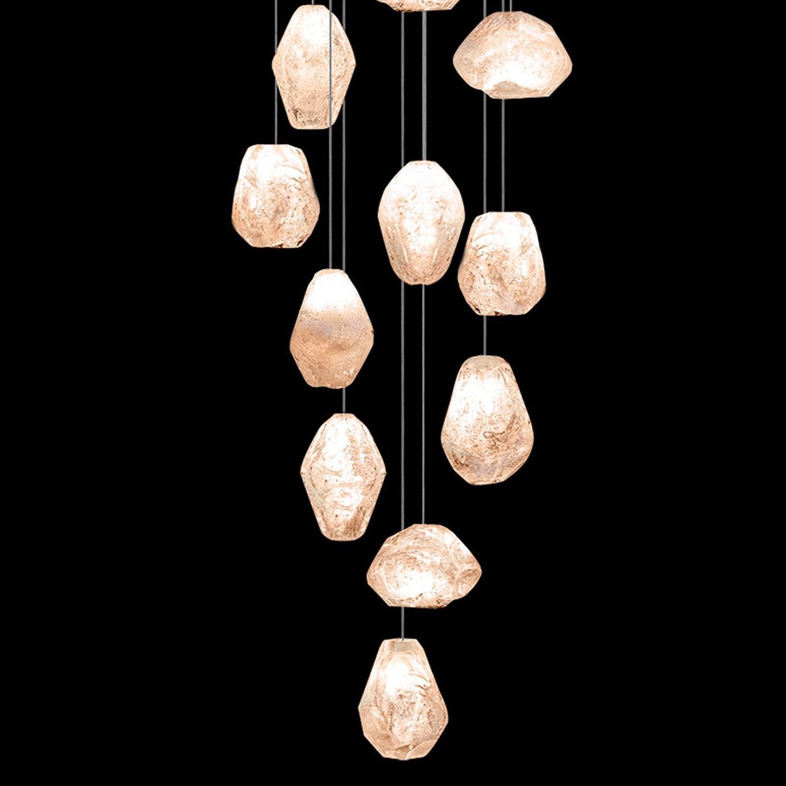 21-Inch Natural Quartz Glass Pendant Light