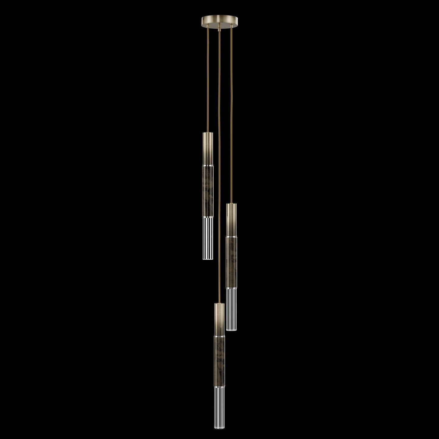 8.5-Inch Tubular LED Pendant Light / Ombre Bronze / Nickel / Charcoal