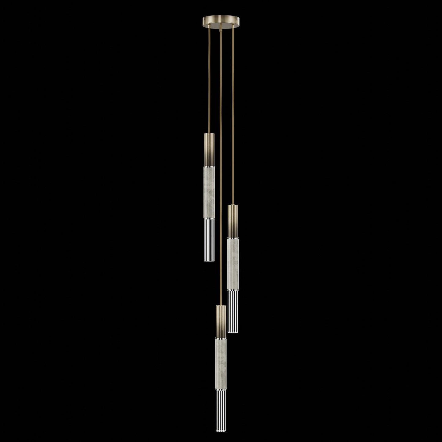 8.5-Inch Tubular LED Pendant Light / Ombre Bronze / Nickel / Smoke