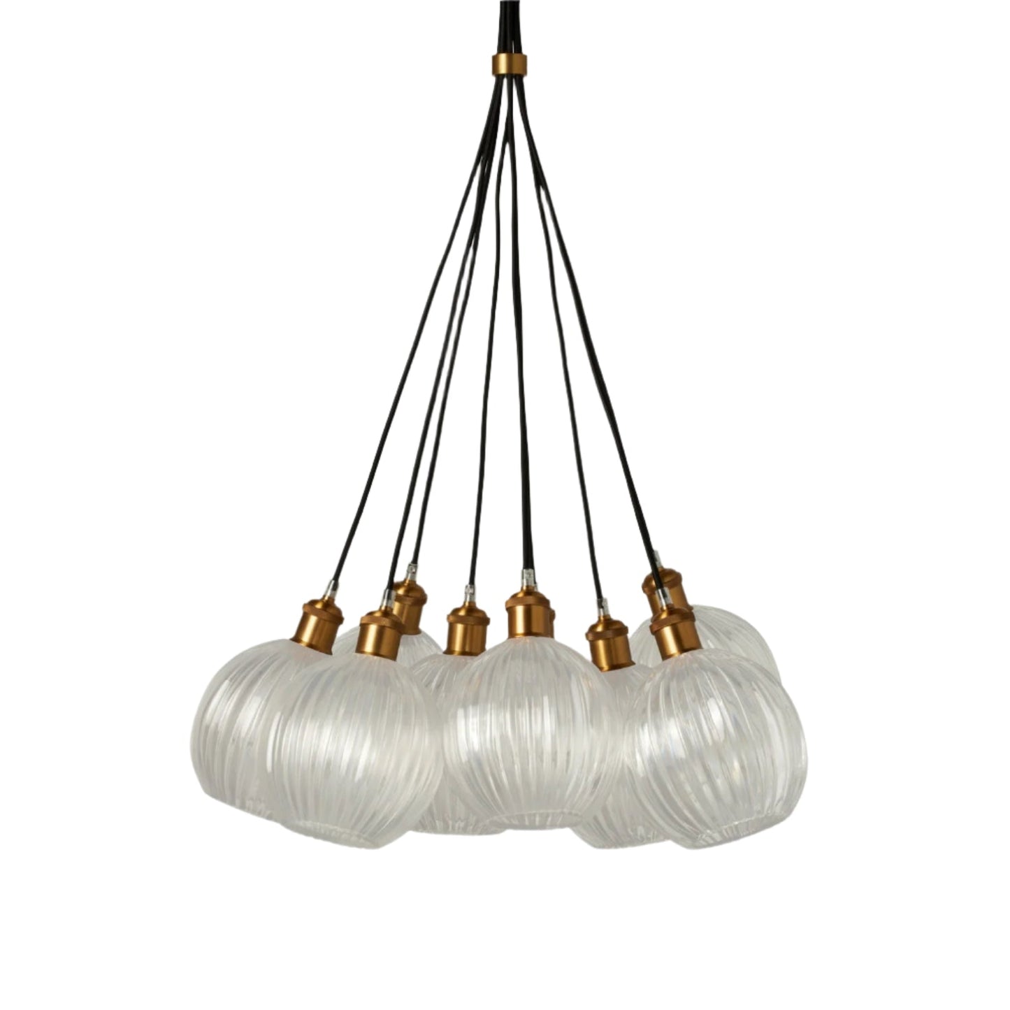 9-Light Clear or White Pendant Light / Clear/Silver