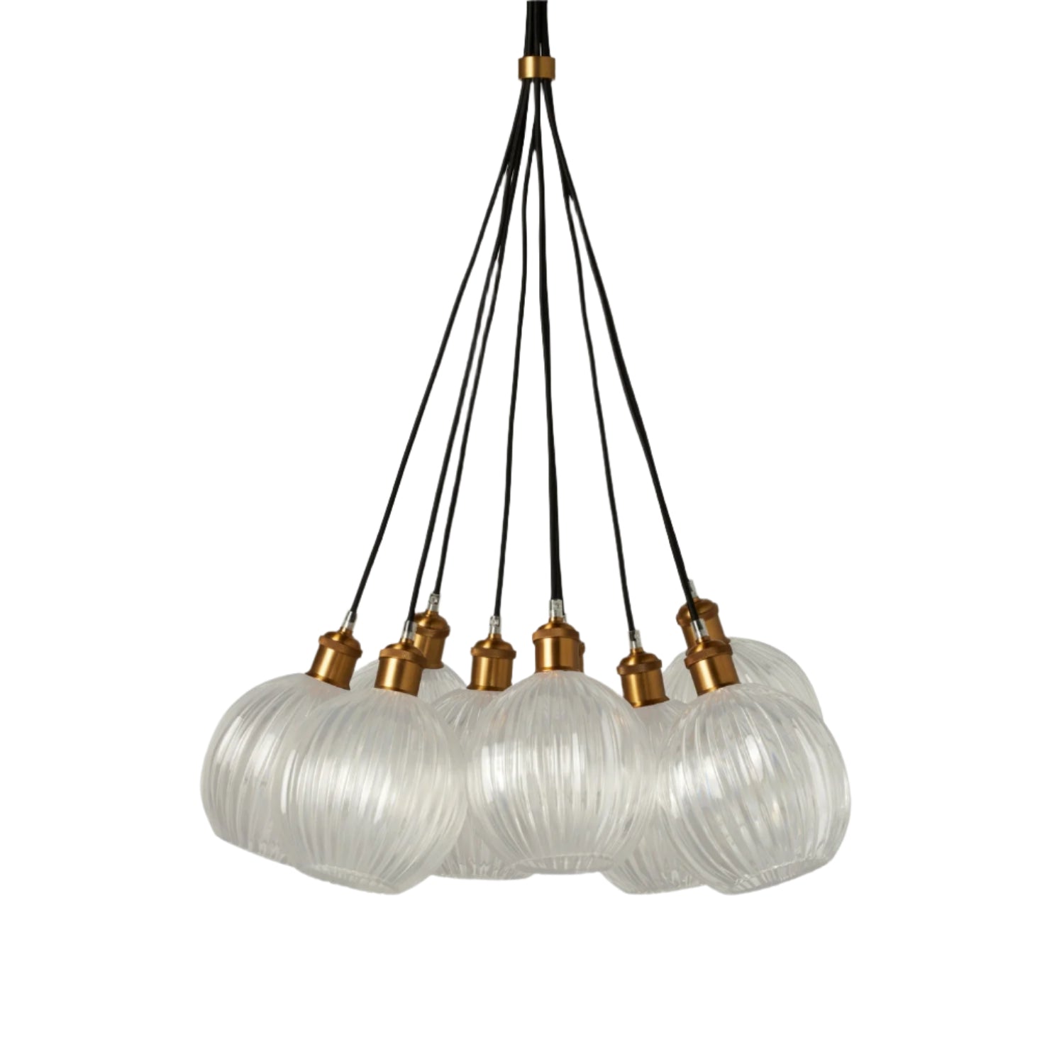 9-Light Clear or White Pendant Light / Clear/Silver