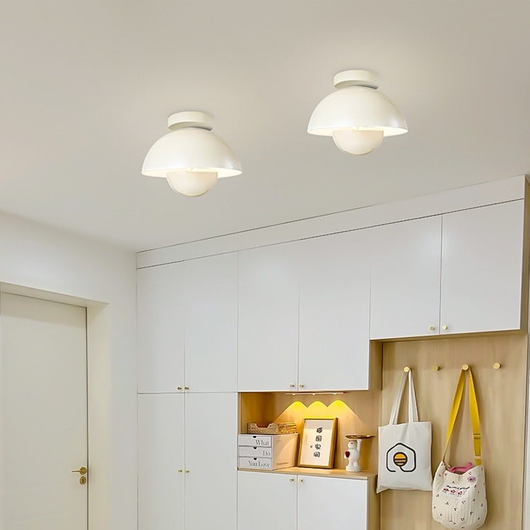 Colourful Bud LED Ceiling Light / Pink / White Light