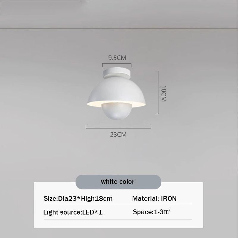 Colourful Bud LED Ceiling Light / Custard / White Light