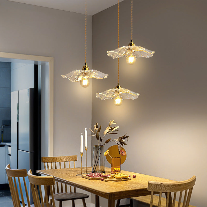 Copper Glass Warm-Light Pendant Light / K