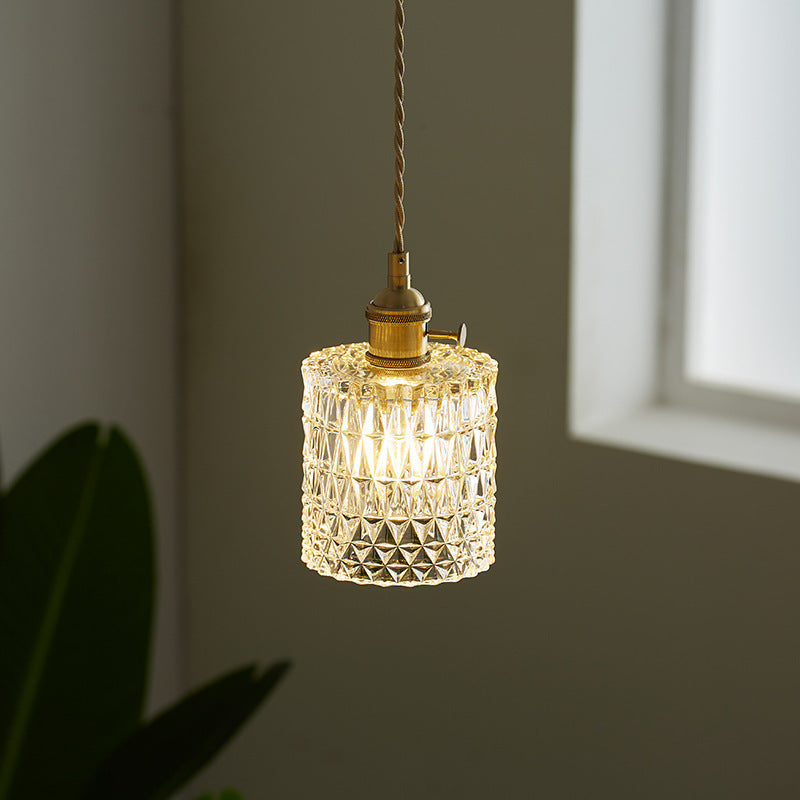 Copper Glass Warm-Light Pendant Light / E Style