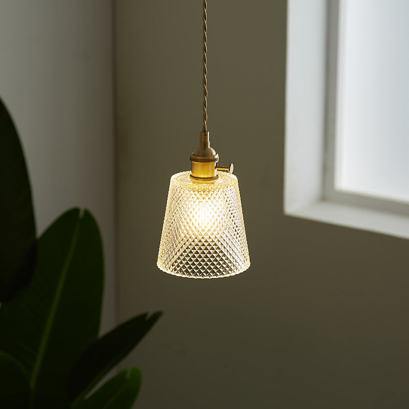 Copper Glass Warm-Light Pendant Light / H Style