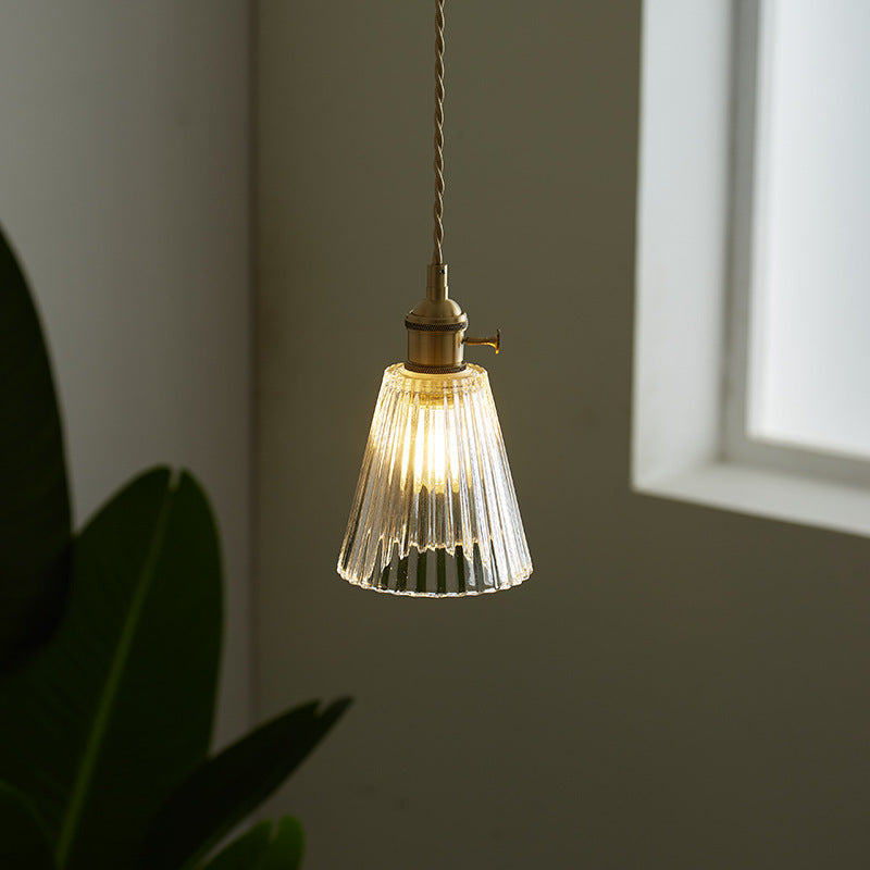 Copper Glass Warm-Light Pendant Light / I Style