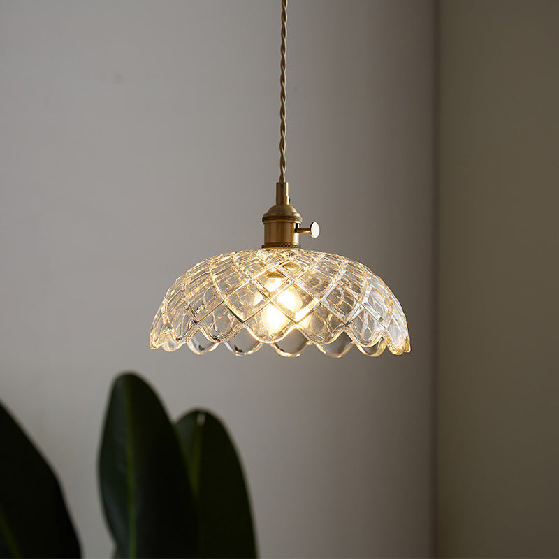 Copper Glass Warm-Light Pendant Light / O Style