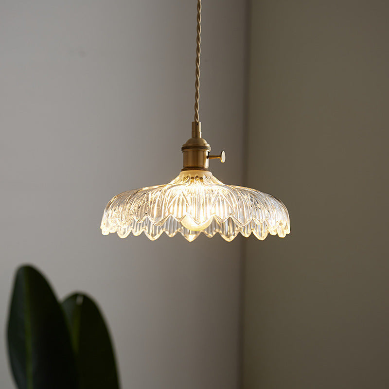 Copper Glass Warm-Light Pendant Light / P Style