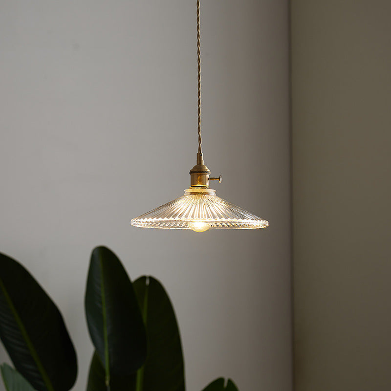 Copper Glass Warm-Light Pendant Light / Q Style
