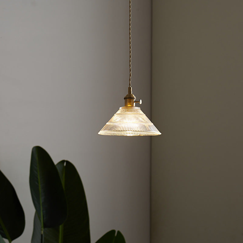 Copper Glass Warm-Light Pendant Light