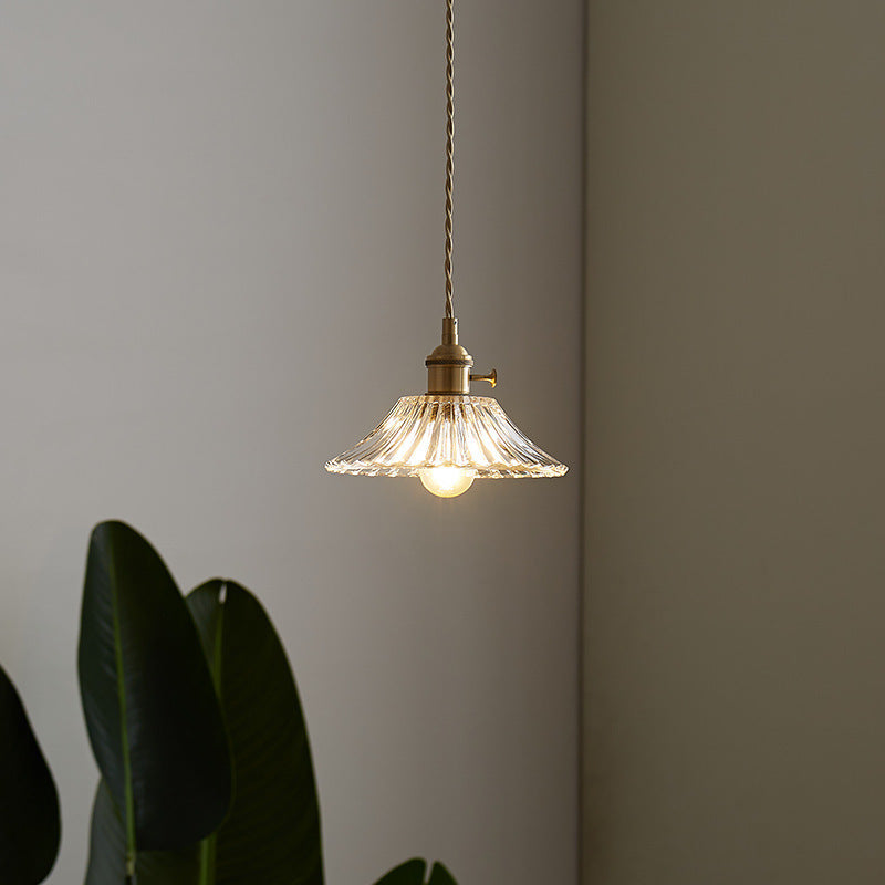 Copper Glass Warm-Light Pendant Light