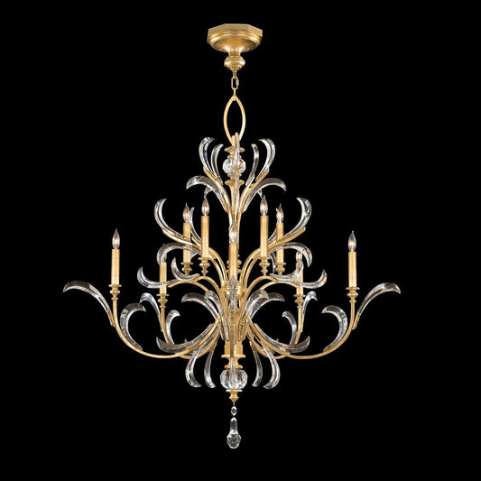Fine Art Beveled Arcs 56" Round Chandelier / Gold