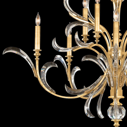 Fine Art Beveled Arcs 56" Round Chandelier / Silver