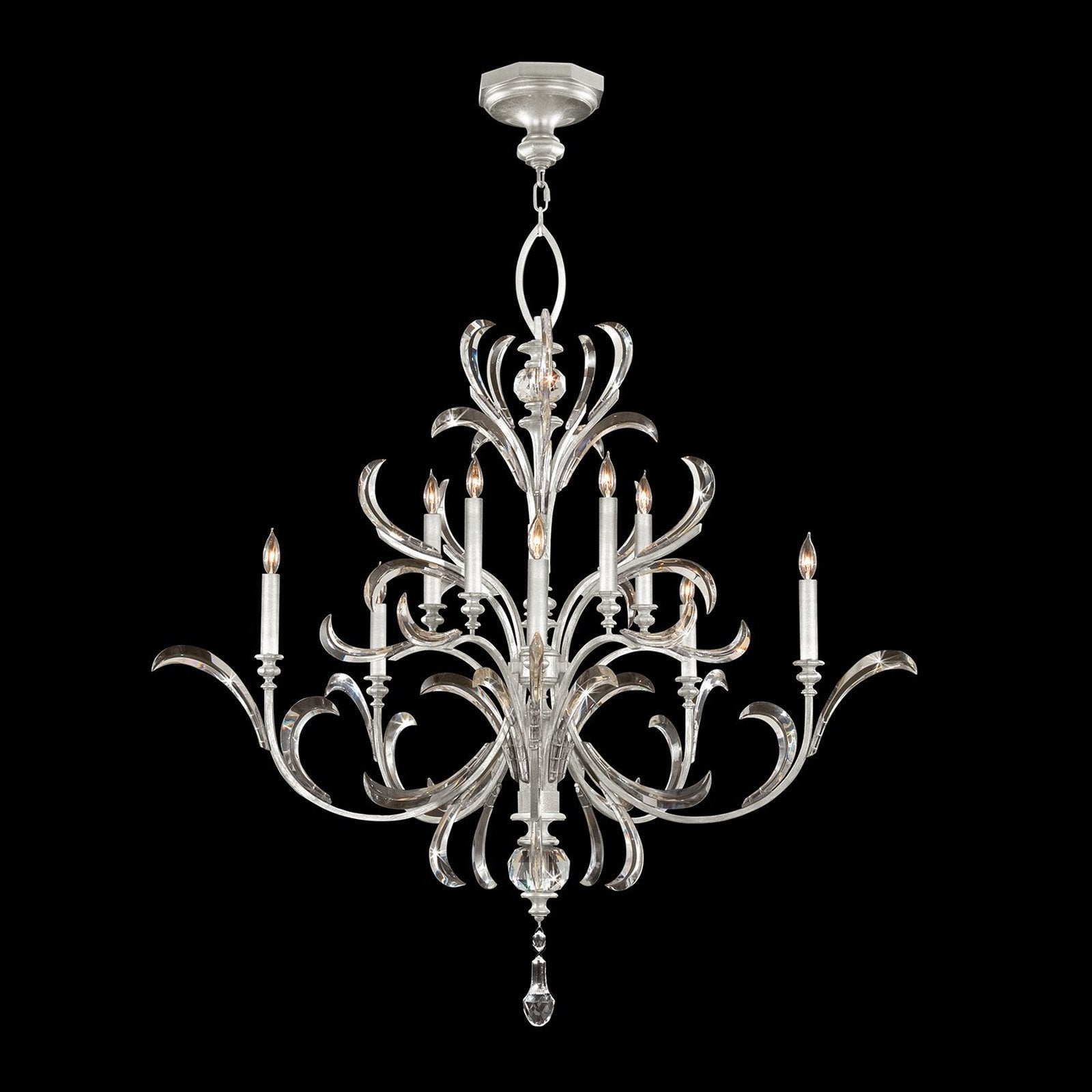 Fine Art Beveled Arcs 56" Round Chandelier / Muted Gold