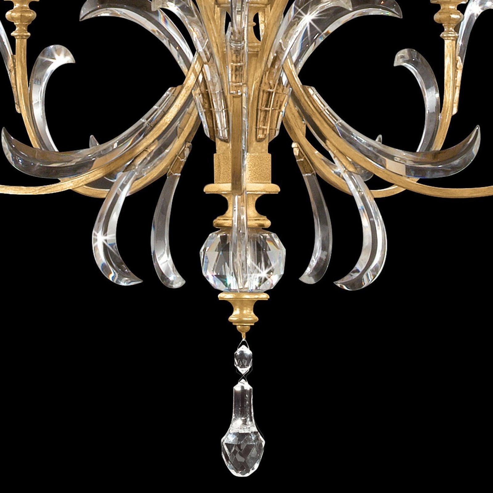 Fine Art Beveled Arcs 56" Round Chandelier / Muted Silver