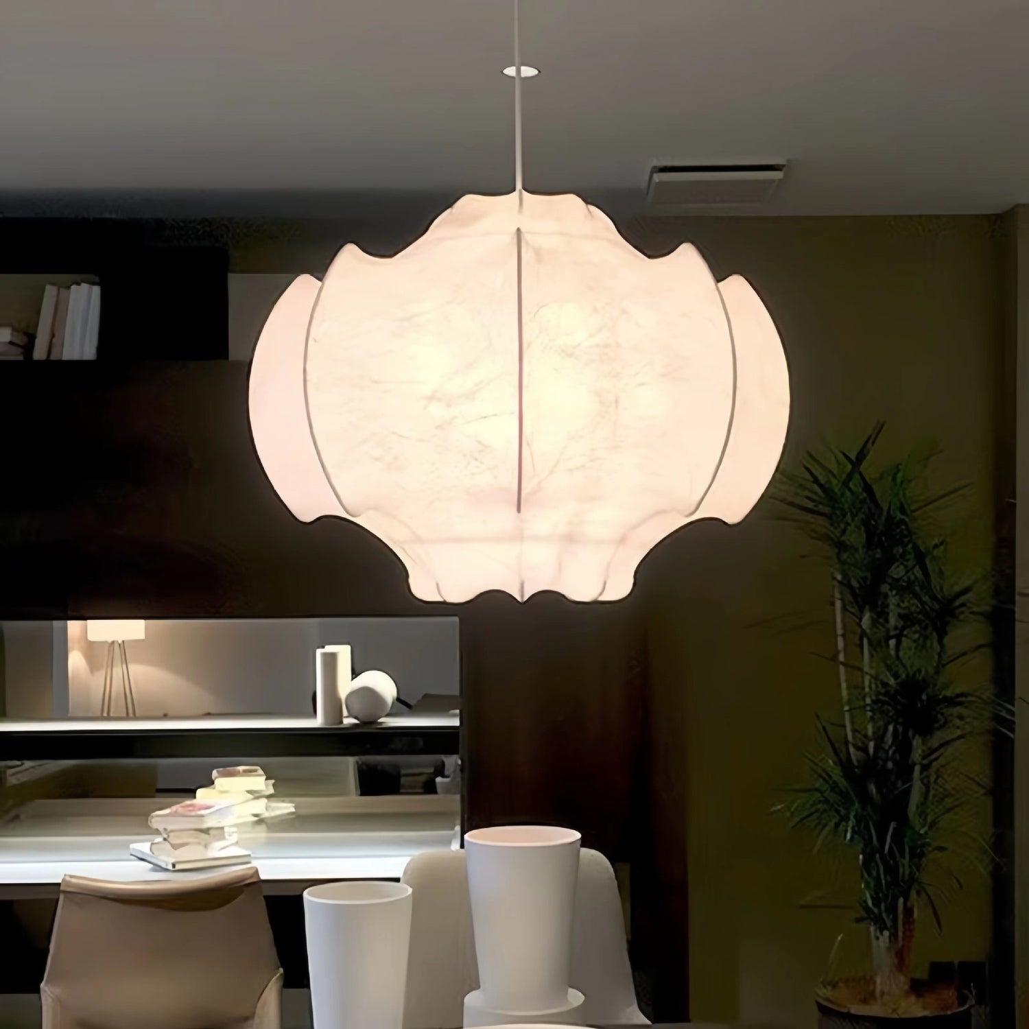 French Cream Silk Bedroom Chandelier / E27 / 400mm