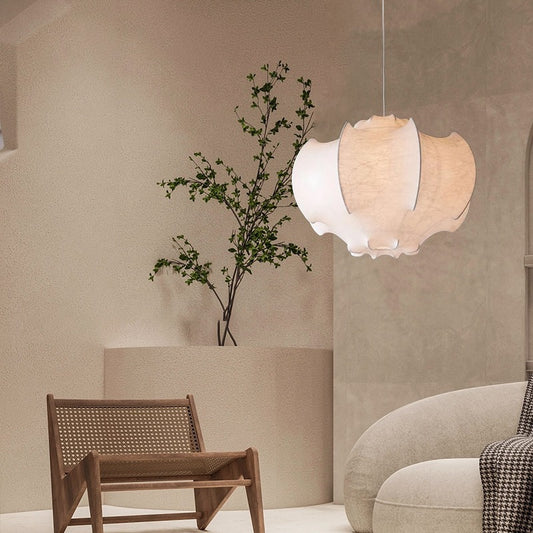 French Cream Silk Bedroom Chandelier / E27 / 500mm