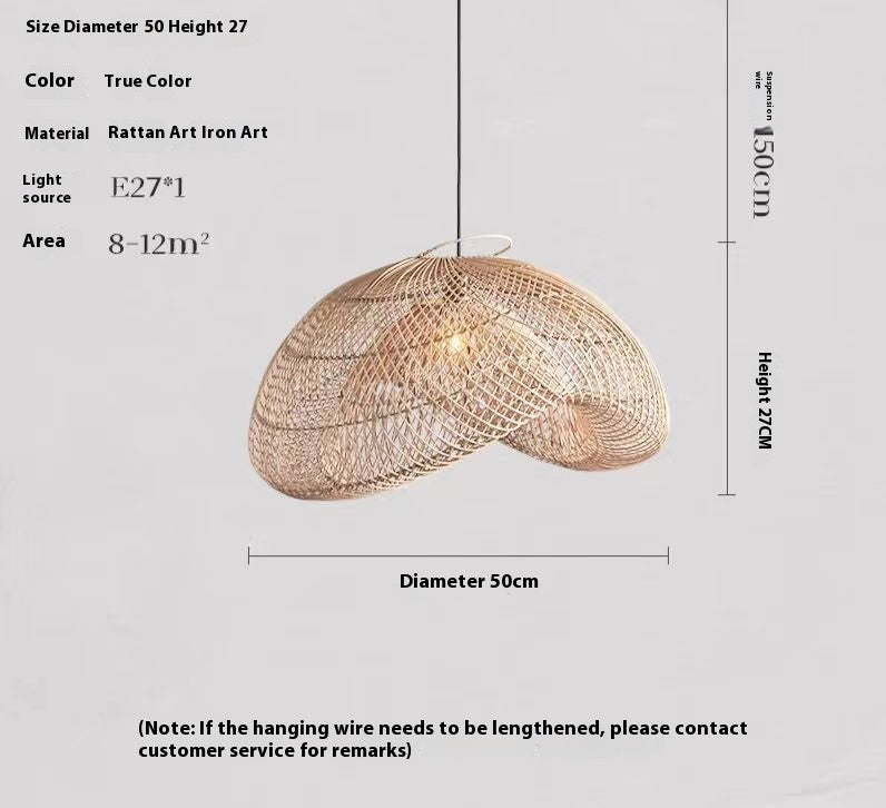 Handwoven Rattan Nordic Chandelier