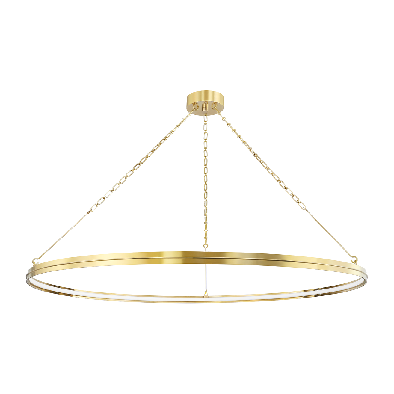 Hudson Valley Lighting Rosendale 1 Light 56 inch Chandelier Ceiling Light / Aged Brass