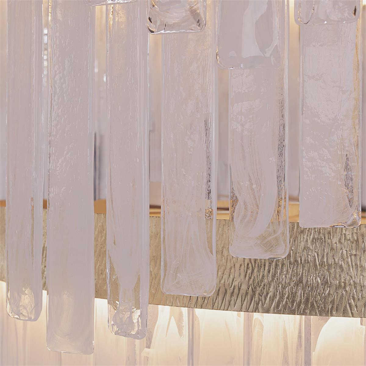 Two-Tier Alabaster Glass LED Chandelier