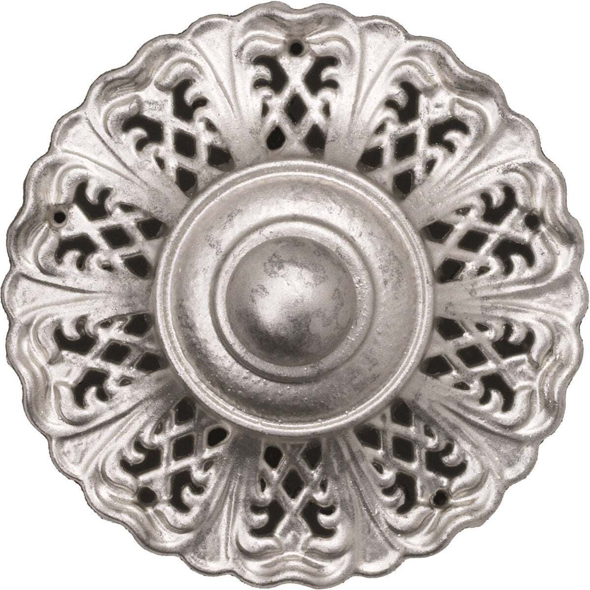 White Crystal Mini Pendant Light / Antique Silver